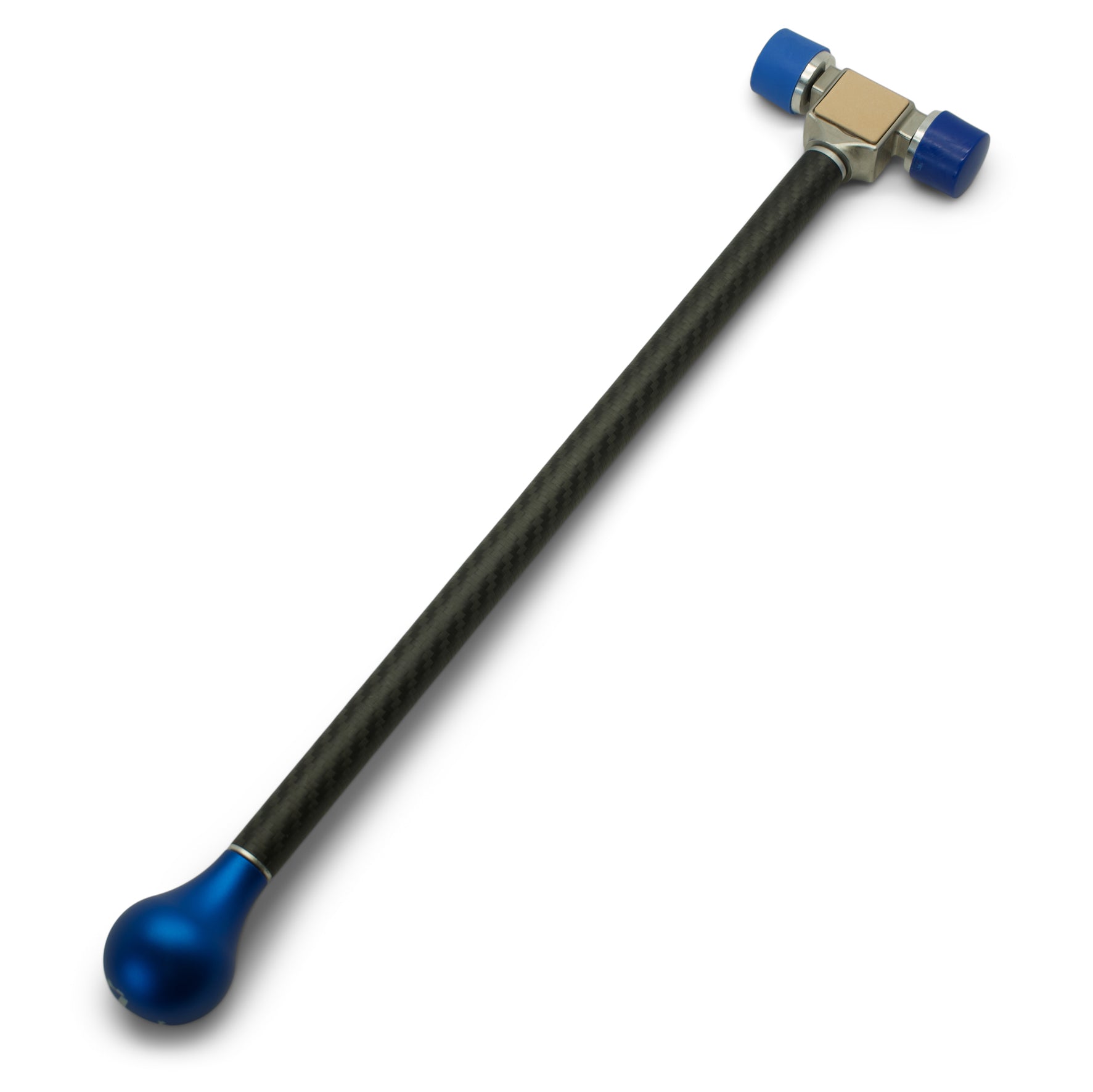 KECO Knockdown Hammer with Stainless Steel Head, Hard/Soft Tips - 12 Inch Carbon Fiber Handle